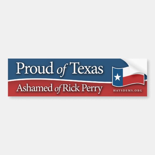 Proud of Texas Bumpersticker (Voorkant)