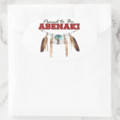 Proud om Abenaki te zijn Ovale Sticker (Tas)