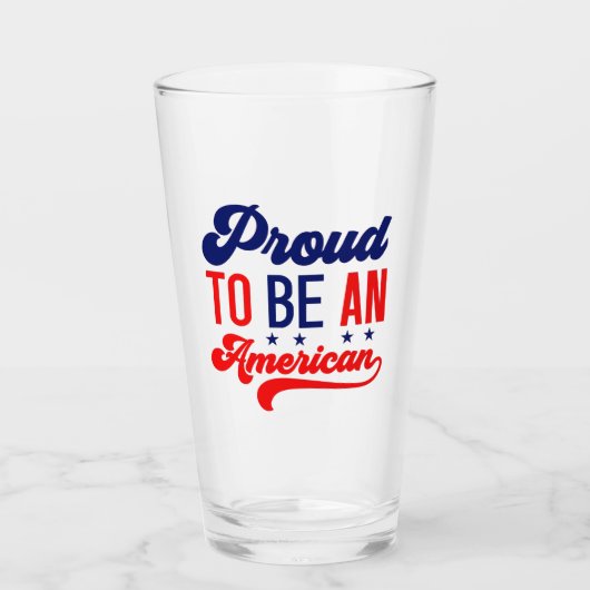 Proud om Amerikaan te worden Glas (Voorkant)