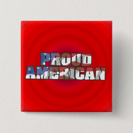 Proud om Amerikaan te zijn - Vierkante Button 5,1 Cm (Voorkant)