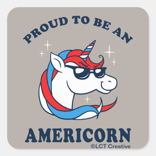 Proud om Amerikaan te zijn Vierkante Sticker (Voorkant)