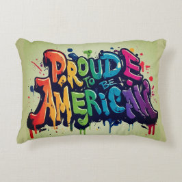 Proud om Amerikaans te zijn Accent Kussen