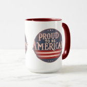Proud om Amerikaans te zijn Mok (Voorkant rechts)