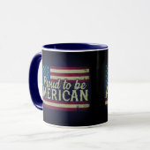 Proud om Amerikaans te zijn Mok (Voorkant links)