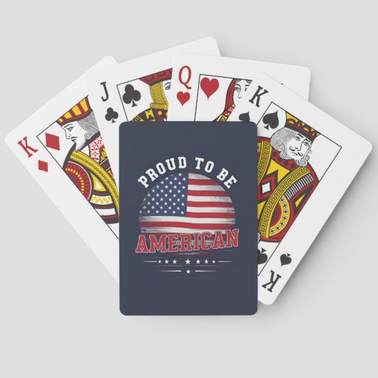 Proud om Amerikaans te zijn Pokerkaarten (Achterkant)