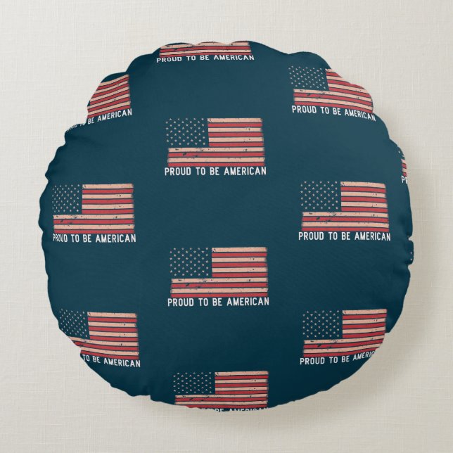 Proud om Amerikaans te zijn Rond Kussen (Voorkant)