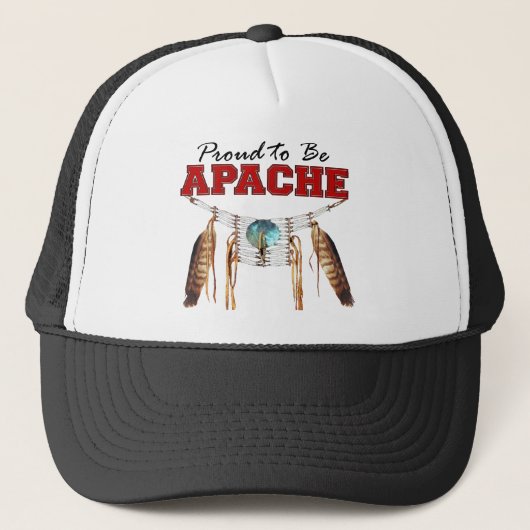 Proud om Apache te worden Trucker Pet (Voorkant)