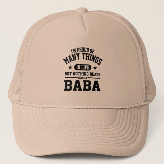 Proud om Baba te zijn Trucker Pet (Voorkant)