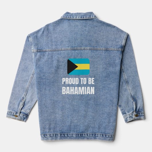 Proud om Bahamaans te zijn Denim Jacket (Achterkant)