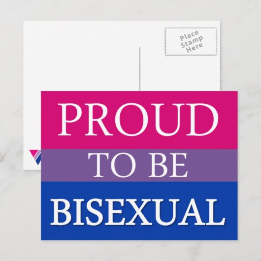 Proud om biseksueel te zijn briefkaart (Voorkant / Achterkant)