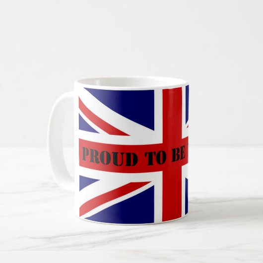 Proud om Brits te zijn Koffiemok (Voorkant links)