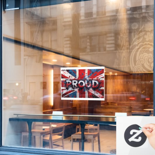 Proud om Brits te zijn Raamsticker (Cafe Raam)