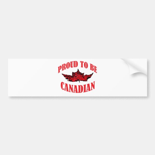 Proud om Canadees te zijn Bumpersticker (Voorkant)