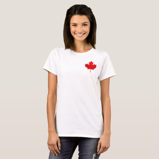 Proud om Canadese, Canadese Maple Leaf jack T-shirt (Voorkant volledig)