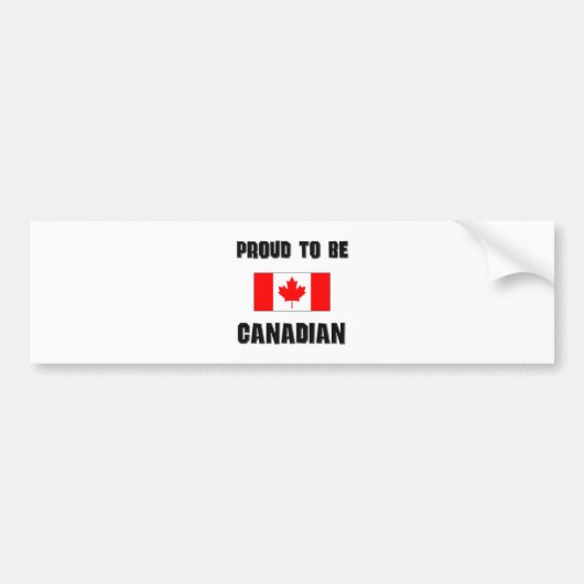 Proud om CANADIAN te worden Bumpersticker (Voorkant)