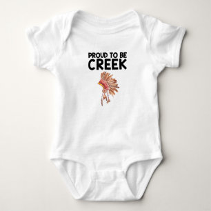 Proud om Creek Native American Baby Bodysuit te zi
