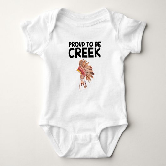 Proud om Creek Native American Baby Bodysuit te zi (Voorkant)
