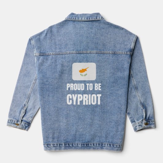 Proud om Cypriotisch te worden Denim Jacket (Achterkant)