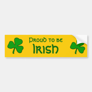 Proud om de Ierse Shamrock Bumpersticker te zijn