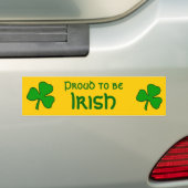 Proud om de Ierse Shamrock-Bumpersticker te zijn Bumpersticker (Op auto)