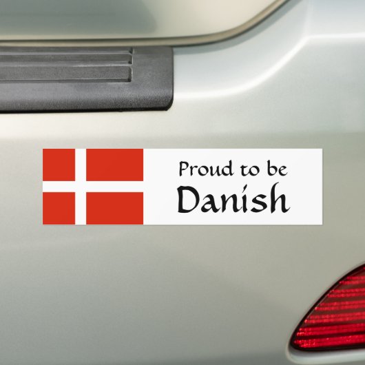 Proud om Deens te zijn! Bumpersticker (Op auto)