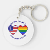 Proud om een Amerikaan te worden Sleutelhanger (Achterkant)