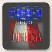 Proud om een Amerikaan te zijn Bier Onderzetter (Voorkant)