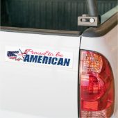 Proud om een Amerikaan te zijn Bumpersticker (Op Truck)