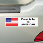 Proud om een Amerikaan te zijn Bumpersticker (Op auto)