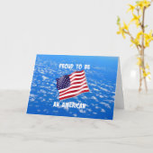 Proud om een Amerikaan te zijn Kaart (Gele Bloem)