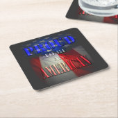 Proud om een Amerikaan te zijn Kartonnen Onderzetters (Schuin)