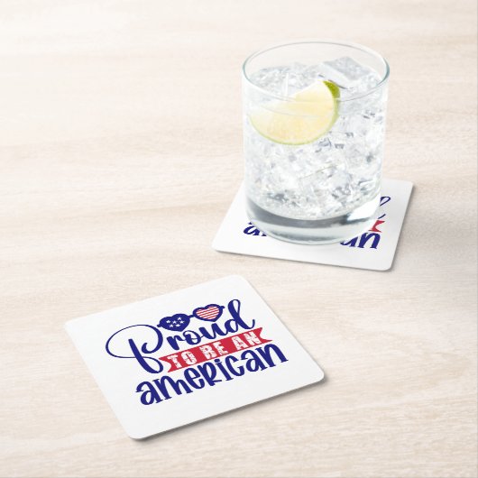Proud om een Amerikaan te zijn Kartonnen Onderzetters (Insitu)