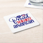 Proud om een Amerikaan te zijn Kartonnen Onderzetters (Schuin)