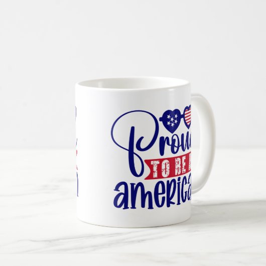 Proud om een Amerikaan te zijn Koffiemok (Voorkant rechts)