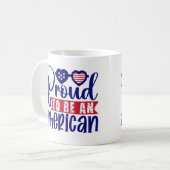 Proud om een Amerikaan te zijn Koffiemok (Voorkant links)