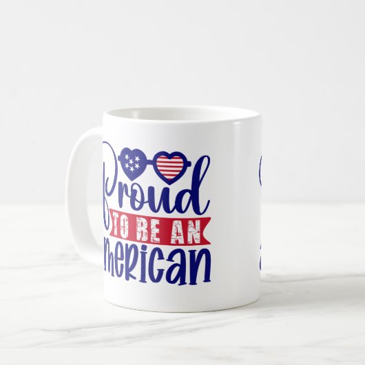Proud om een Amerikaan te zijn Koffiemok (Voorkant links)