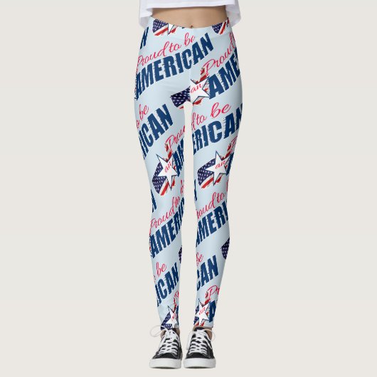 Proud om een Amerikaan te zijn Leggings (Voorkant)