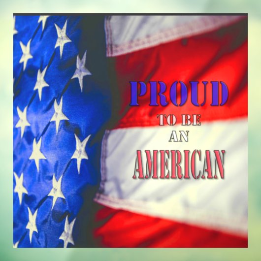 Proud om een Amerikaan te zijn Raamsticker (Vel 3)