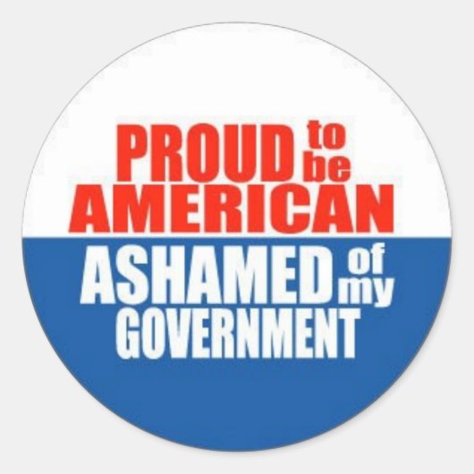 Proud om een Amerikaan te zijn Ronde Sticker (Voorkant)