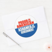 Proud om een Amerikaan te zijn Ronde Sticker (Envelop)