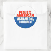 Proud om een Amerikaan te zijn Ronde Sticker (Tas)