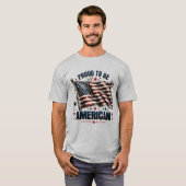 Proud om een Amerikaan te zijn T-shirt (Voorkant volledig)
