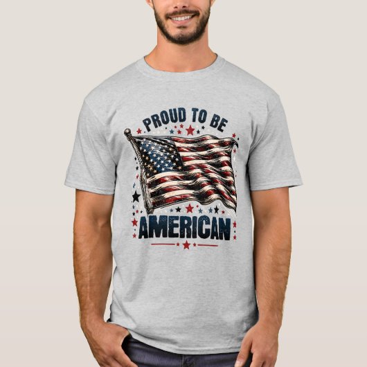 Proud om een Amerikaan te zijn T-shirt (Voorkant)