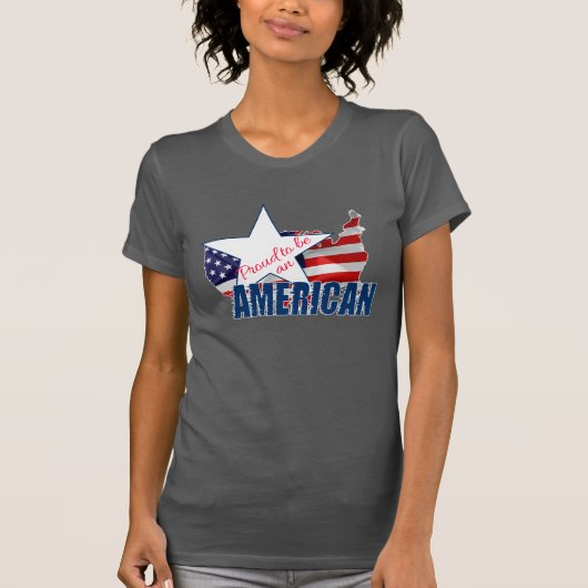Proud om een Amerikaan te zijn T-shirt (Voorkant)
