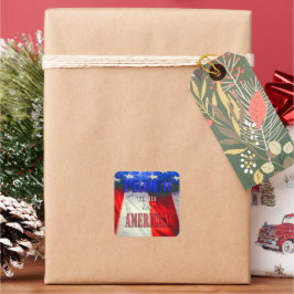 Proud om een Amerikaan te zijn Vierkante Sticker