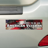 Proud om een Amerikaans Veteraan te zijn Bumpersticker (Op auto)