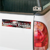 Proud om een Amerikaans Veteraan te zijn Bumpersticker (Op Truck)
