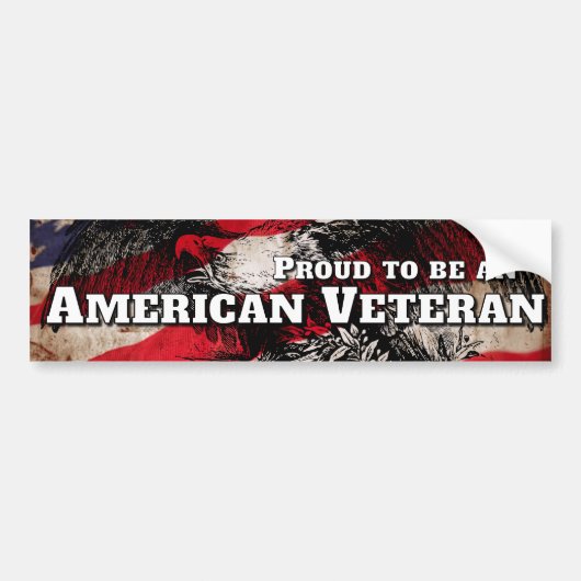 Proud om een Amerikaans Veteraan te zijn Bumpersticker (Voorkant)