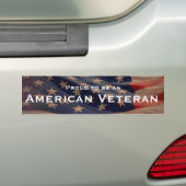 Proud om een Amerikaans Veteraan te zijn Bumpersticker (Op auto)