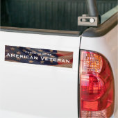 Proud om een Amerikaans Veteraan te zijn Bumpersticker (Op Truck)